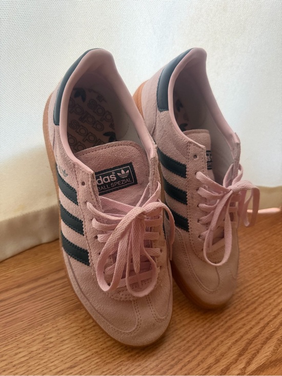 adidas Originals Shoes - adidas Originals Women's Suede Sneakers in Pink with Black Stripes